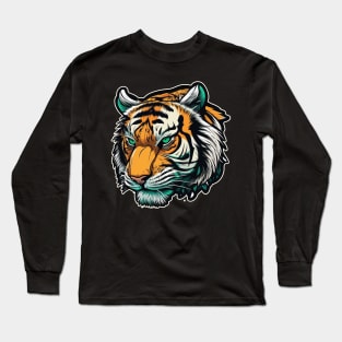 Tiger Design Vivid Colors Long Sleeve T-Shirt